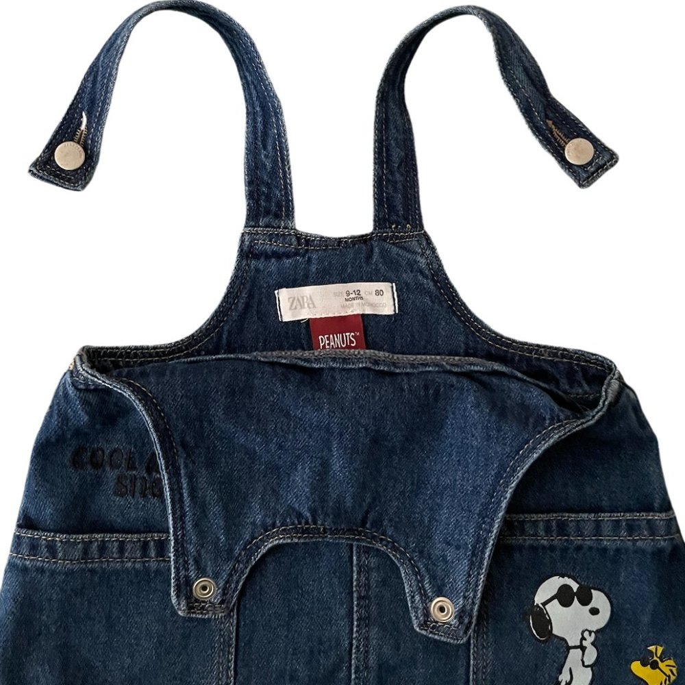 ZARA GIRLS | SNOOPY PEANUTS™ DENIM OVERALL DRESS